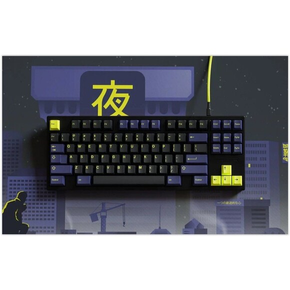 166 Double Shot PBT Keycaps Keys Cherry Profile Night Runner Cherry Switch - Picture 11 of 16